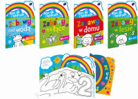 Kolorowanka A4 z naklejkami Uczę się i relaksuję Zabawy nad wodą/ na łące? w domu/ w lesie mix 4 wzory (6941) Interdruk